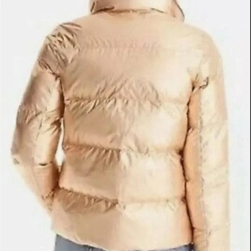 J. Crew Peach Puffer Jacket with Quilted Design